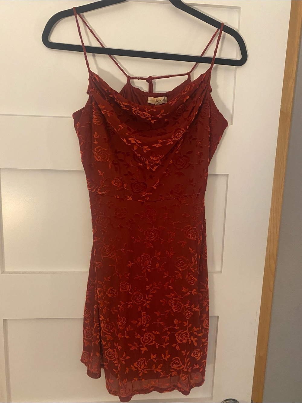 Red Floral Slip Dress - Rewind